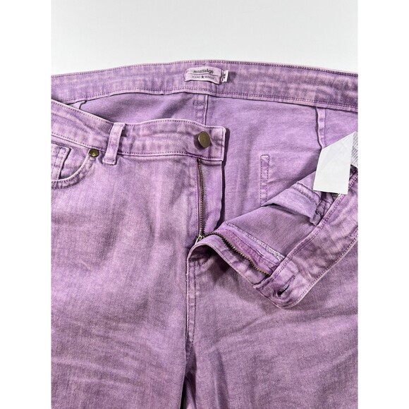 Renatta&go Flair Leg Jeans Cut Off Woman’s Sz 42 Dyed Purple. OOAK‎ - Picture 9 of 10